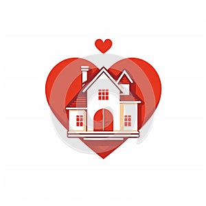 Real estate House love logo