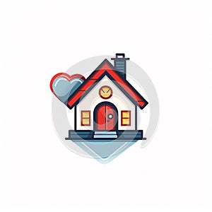 Real estate House love logo