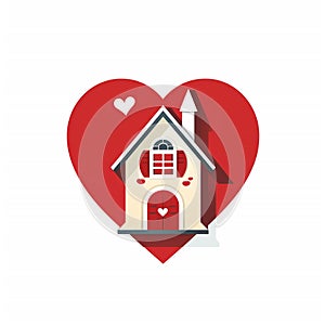 Real estate House love logo