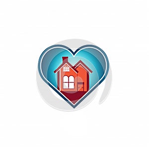 Real estate House love logo