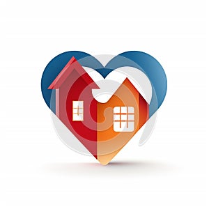 Real estate House love logo
