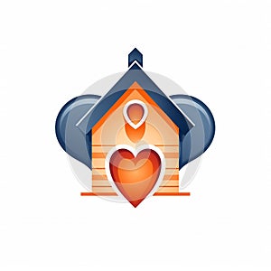 Real estate House love logo