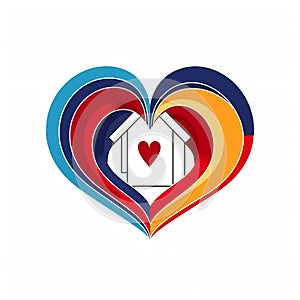 Real estate House love logo