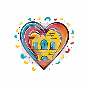 Real estate House love logo