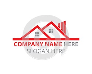 Real estate House roof and home logo vector element icon design vector on white background.