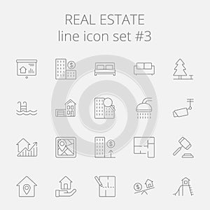 Real estate icon set