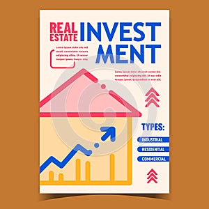 Real Estate Investment Advertising Poster Vector Illustration