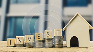 Real estate investment, Money savings for buy new home, Financial wealth management concept photo