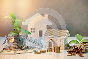 Real estate investment. Saving money concept