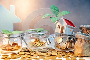 Real estate investment. Saving money concept