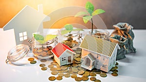 Real estate investment. Saving money concept