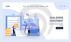 Real Estate Investment web or landing. Insightful guidance