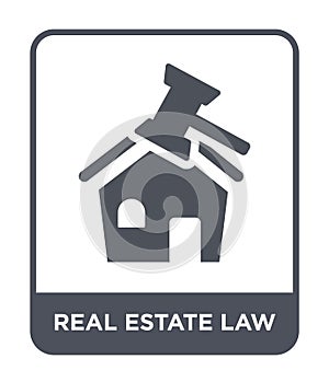 real estate law icon in trendy design style. real estate law icon isolated on white background. real estate law vector icon simple