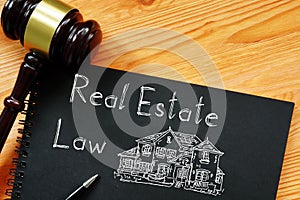 Real Estate Law is shown on the business photo using the text