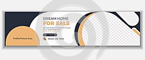 Real estate LinkedIn social media banner design photo