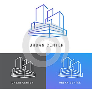 Real estate logo, building development, icon and element