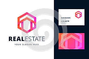 Real estate logo and business card template.