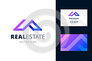 Real estate logo and business card template.