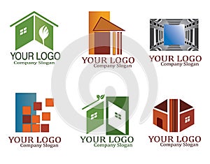 Real estate logo set
