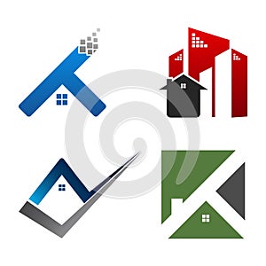 Real Estate Logo set. Building and Construction collection Logo Design