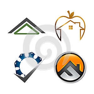 Real Estate Logo set. Building and Construction collection Logo Design
