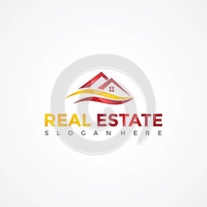 Real Estate Logo Template. Vector Illustrator Eps.10