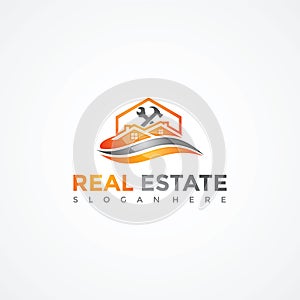 Real Estate Logo Template. Vector Illustrator Eps.10