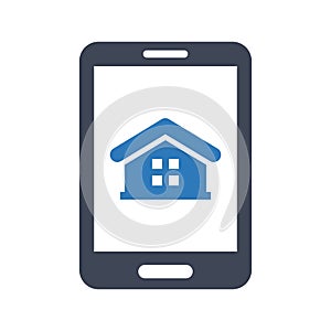 Real estate, mobile app icon