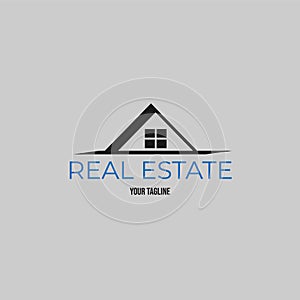 Real estate modern logo. Home icon. Rent house logo. Fresh content