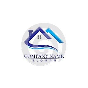 Real Estate , Property and Construction logo design icon.