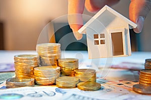 Real estate investment. Saving money concept