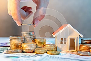 Real estate investment. Saving money concept