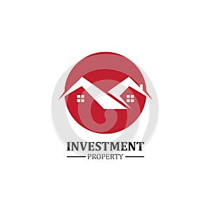 real estate property investment logo. real estate and mortgage logo template.