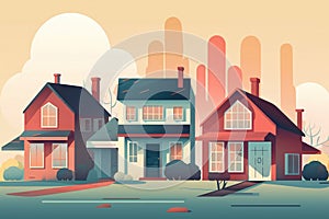 Real estate sale agency illustration. AI Generated