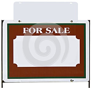 Real estate FOR SALE Sign with copy space.