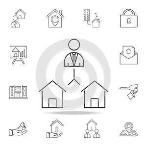 Real Estate - Select House Icon. Set of sale real estate element icons. Premium quality graphic design. Signs, outline symbols col