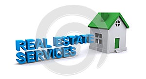 Real estate services on white