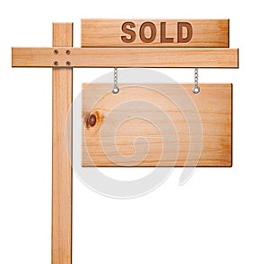 Real estate sign isolated.