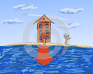 Real estate, slump in prices