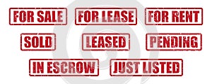 Real Estate Stamp Pack for Realtors/Real Estate Agents | Labels for Home Listings | Symbols & Icons for Property Management