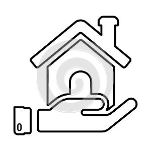 Real Estate Support Icon In Outline Style