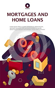 Real estate vector illustration concept. Poster or banner template