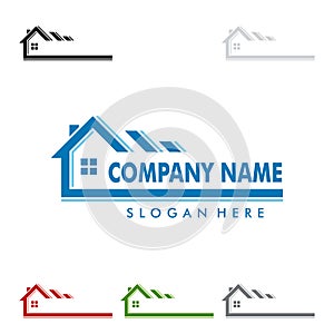 Real estate vector logo design, home, house illustration