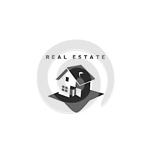 Real Estate vector logo design template.