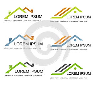 Real Estate vector logo design template.