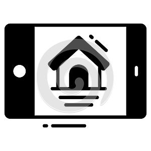 real-estate web trendy icon, glyph style isolated on white background. Symbol for your web site design, logo, app, UI