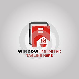 Real estate & windows logo design idea