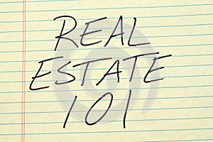 Real Estate 101 On A Yellow Legal Pad photo