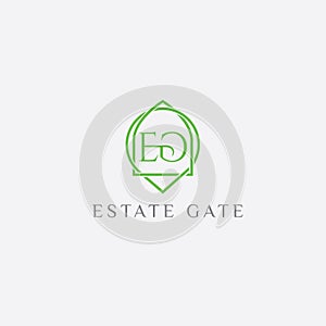 Real estates vector logo design