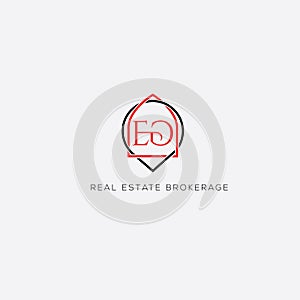 Real estates vector logo design